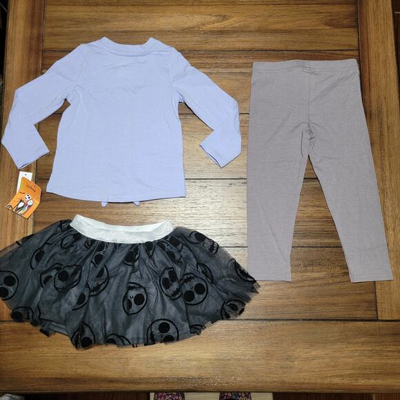 3Pc Disney Nightmare Before Christmas Outfit LS Tee, Leggings & Tutu-Size 2T NWT - Picture 5 of 8